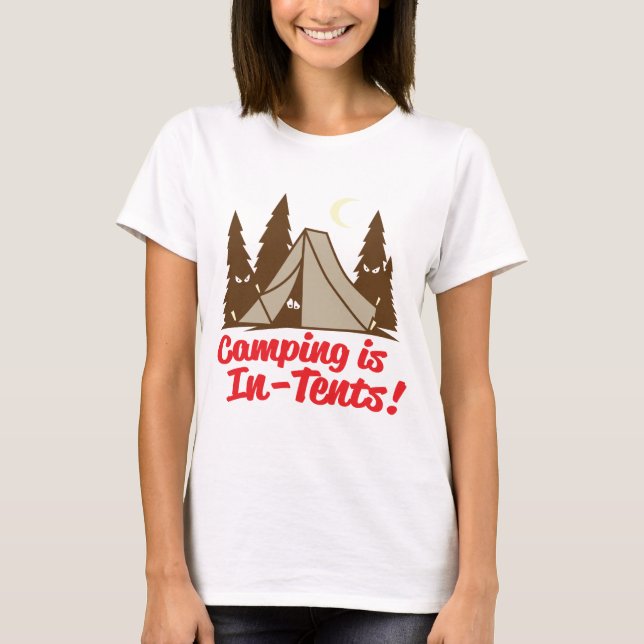 T-shirt Camping En Tentes (Devant)