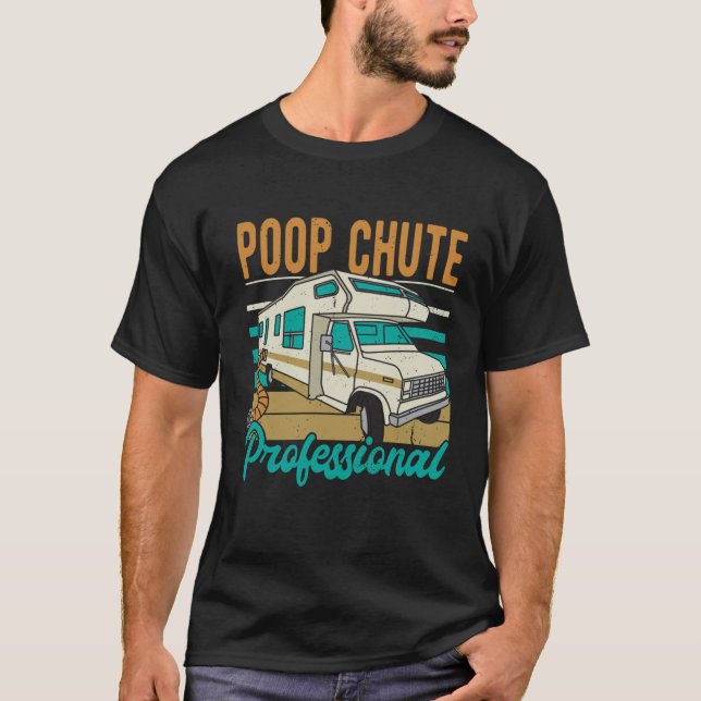 T-shirt CAMPING EN VR Chute de merde amis professionnels d (Devant)