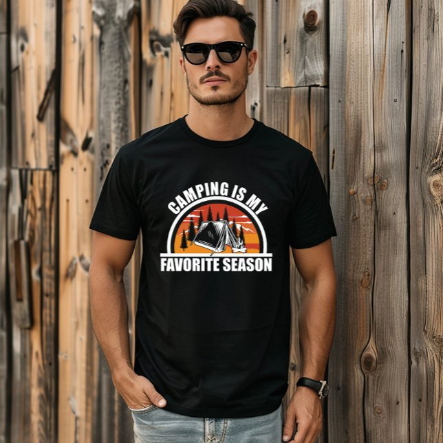 T-shirt Camping est ma saison préférée drôle slogan de cam (Créateur téléchargé)