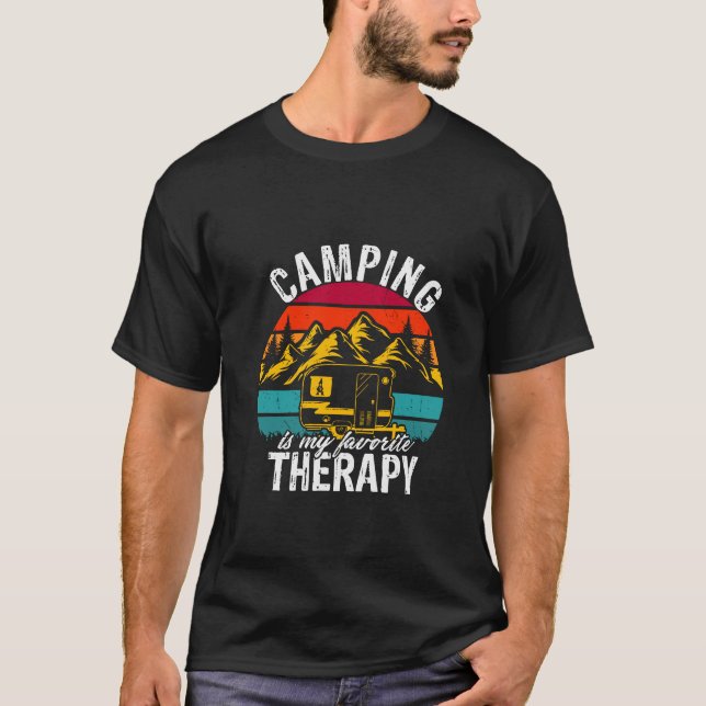 T-shirt Camping est ma thérapie (Devant)