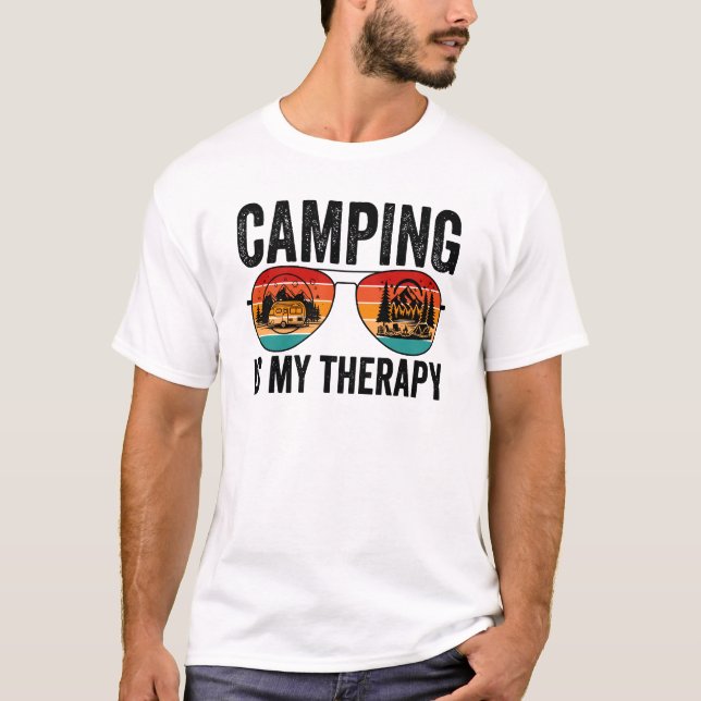 T-shirt Camping est ma thérapie (Devant)