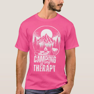 T-shirt Camping Est Ma Thérapie Drôle En Plein Air