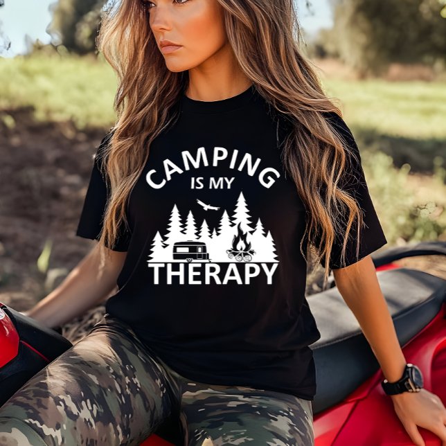 T-shirt Camping est ma thérapie drôle slogan de camper (Créateur téléchargé)