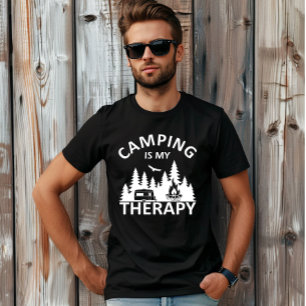 T-shirt Camping est ma thérapie drôle slogan de camper