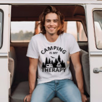 Camping est ma thérapie drôle slogan de camper
