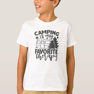 T-shirt Camping Est Ma Thérapie Préférée Drôle Camper Drôl