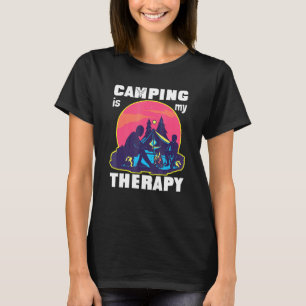 T-shirt Camping Est Ma Thérapie Rv Van Camping Dire Heureu