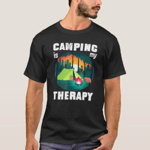 T-shirt Camping Est Ma Thérapie Rv Van Camping Dire Heureu