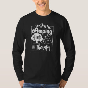 T-shirt Camping Est Ma Thérapie Tentes Et Étoiles