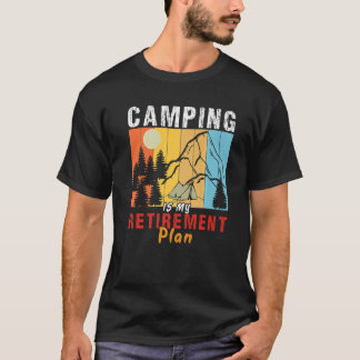 T-shirt Camping est mon plan de retraite Camping