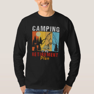 T-shirt Camping est mon plan de retraite Camping