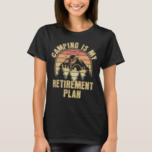 T-shirt Camping est mon plan de retraite Drôle camping Cad