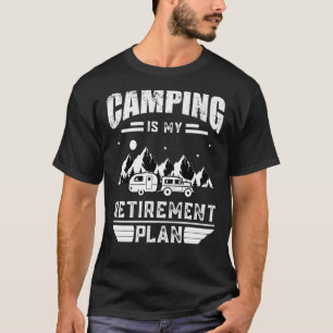 T-shirt Camping est mon plan de retraite Vinta camping été