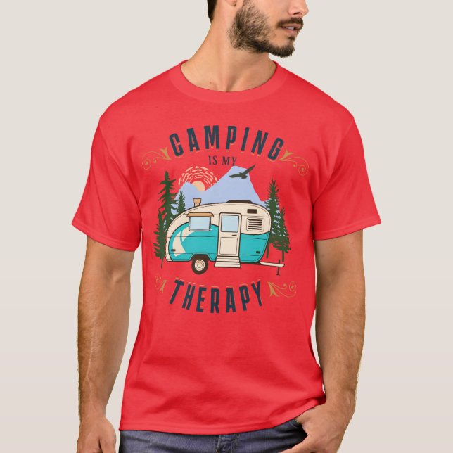 T-shirt CAMPING EST MON THÉRAPIE cadeau (Devant)