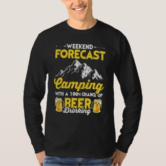 T-shirt Camping Et Bière Graphique Femmes Et Hommes Camper