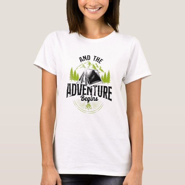 T-shirt Camping Et L'Aventure Commence Tente (Devant)