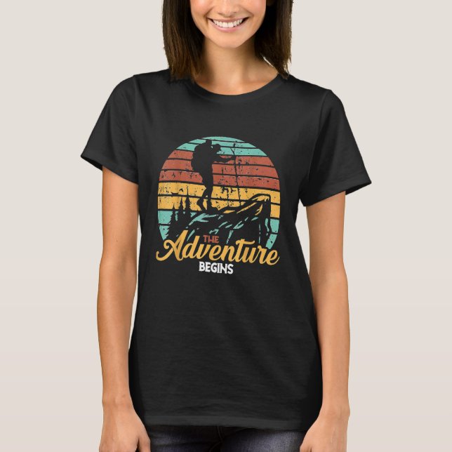 T-shirt Camping Et Randonnée L'Aventure Commence (Devant)