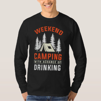 T-shirt Camping et Randonnée Vintage I Camping Boire I Ret