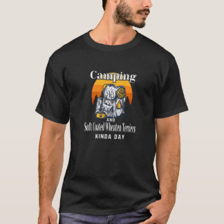 T-shirt Camping Et Rouges Terriers Irlandais à Poil Souple