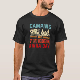 T-shirt Camping Et Roulettes À Revêtement Doux Kinda Jour