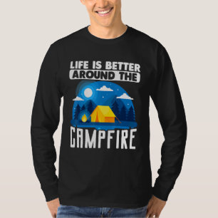 T-shirt Camping Extérieur La Vie De Tente Est Mieux Autour