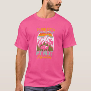 T-shirt Camping extérieur Mountain Bison Grand Teton Natio