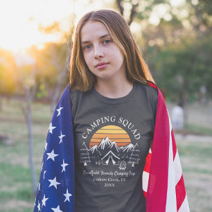 T-shirt Camping Familial Vacances Custom Matching Camp