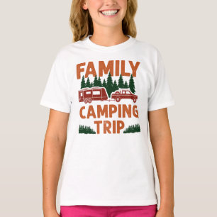 T-shirt Camping familial Voyage Caravan Rv Trailer