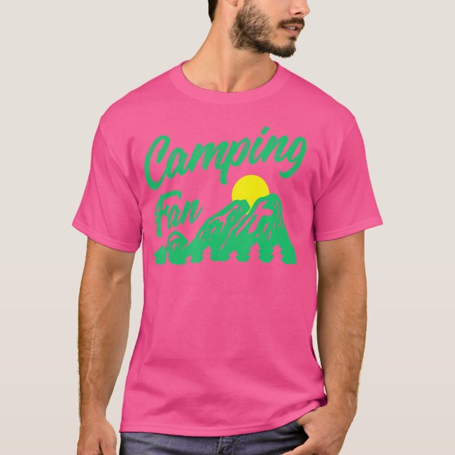 T-shirt Camping Fan Camp Mountain Adventure Randonnée exté (Devant)