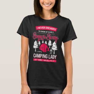 T-shirt Camping Femmes Camper RV Vacances Camping Femmes