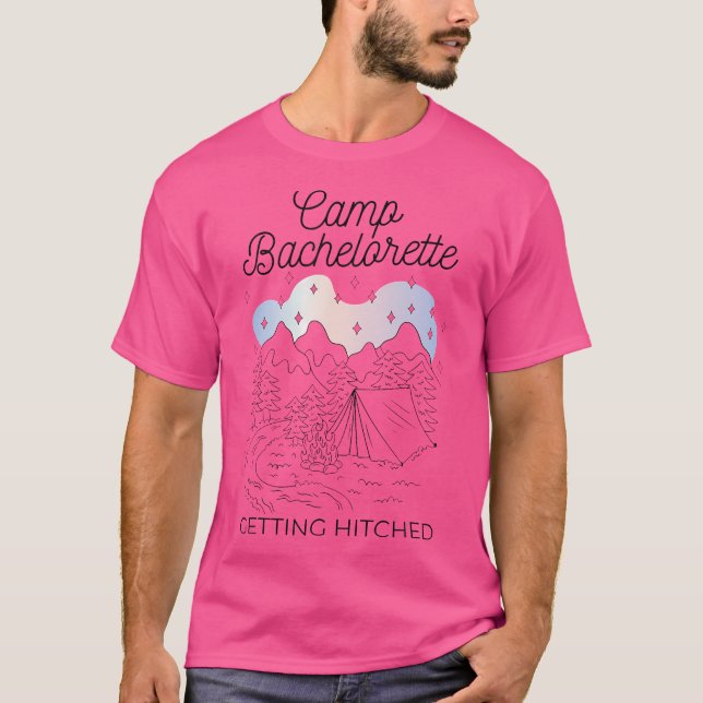 T-shirt Camping Fête de Mariée Camp Bachelorette Obtenir F (Devant)