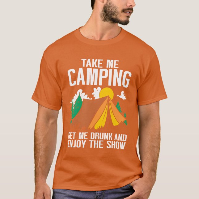 T-shirt Camping Feu de camp Amis campeurs (Devant)