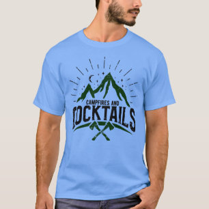 T-shirt Camping Feux de camping et cocktails 1