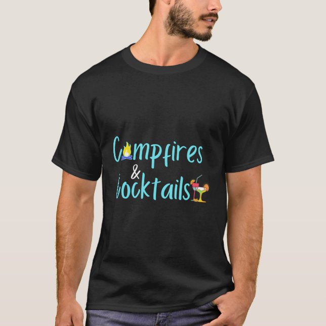 T-shirt Camping-Feux Et Cocktails 'S (Devant)