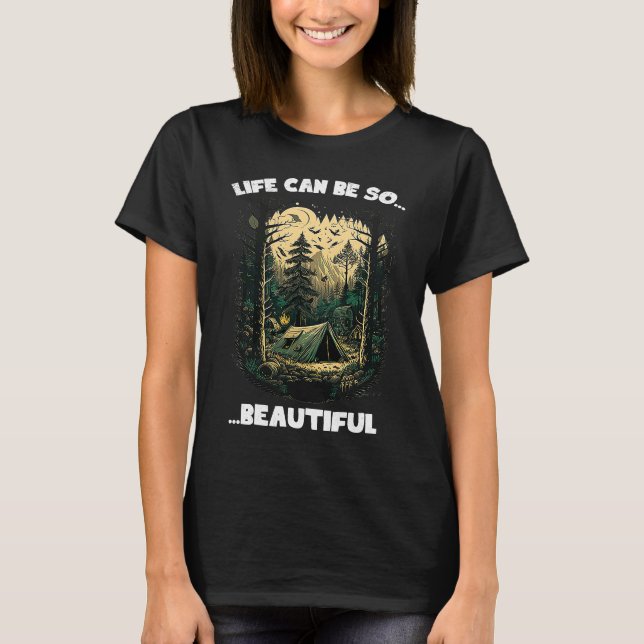 T-shirt Camping Forest World Explorez Backpacker Nature Te (Devant)