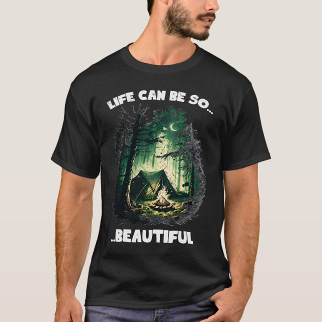 T-shirt Camping Forest World Explorez Backpacker Nature Te (Devant)