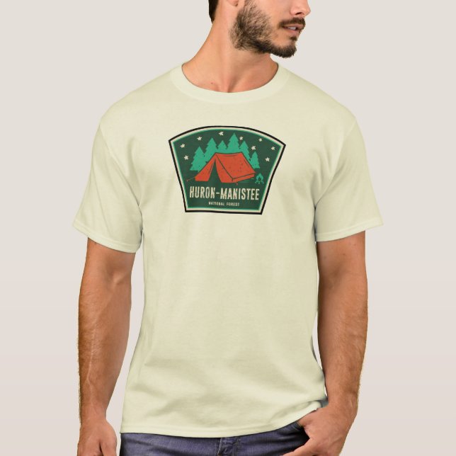 T-shirt Camping forestier national Huron-Manistee (Devant)