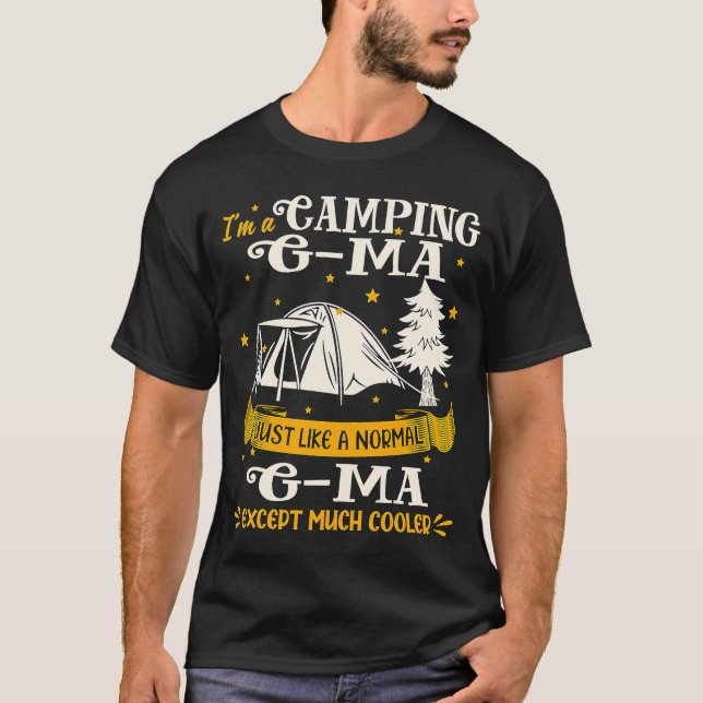 T-shirt Camping G ma beaucoup Glacière pour G ma (Devant)