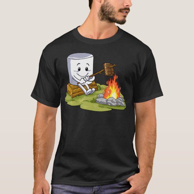 T-shirt Camping Gift S'Mores Marshmallow Camp Fire (Devant)