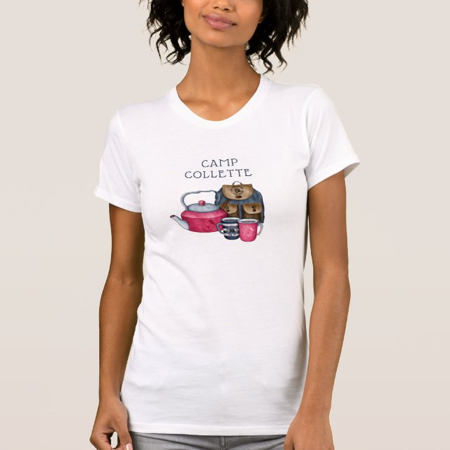 T-shirt Camping Glamping Nom du camp Tee (Devant)