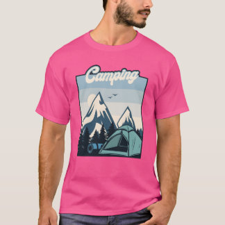 T-shirt Camping Glamping Randonnée Terrain de camping Camp