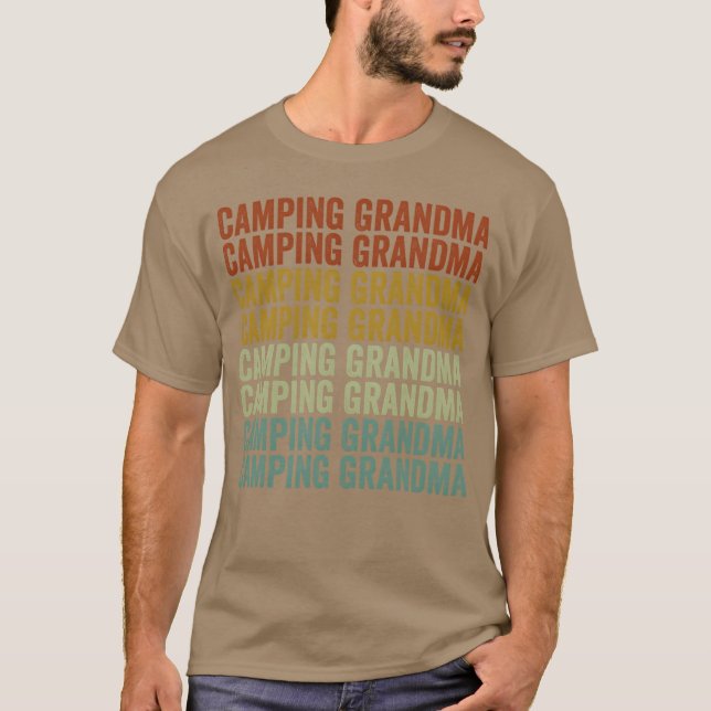 T-shirt Camping Grandma Rv Camper Camping Grandma Glamping (Devant)