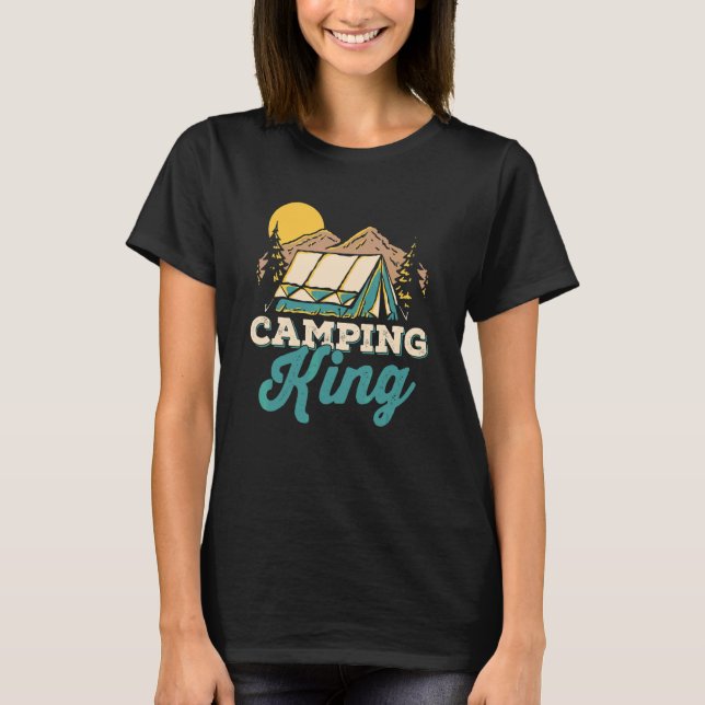 T-shirt Camping Graphisme Pour Garçons Et Hommes Camper (Devant)