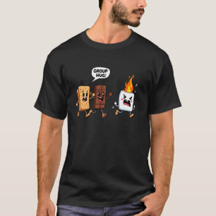 T-shirt Camping Groupe Câlin Smores Guimauve & Feu de camp