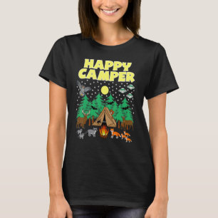 T-shirt Camping Happy Camper Camping Avec Critters Animaux