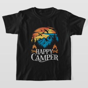 T-shirt Camping heureux Rétro Vintage Équipe de camping as