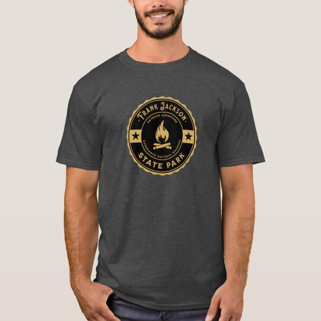 T-shirt Camping Hiking Adventure Frank Jackson State Park  (Devant)