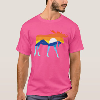 T-shirt Camping Hiking Retro Mountains Outrs Camp Moose gi