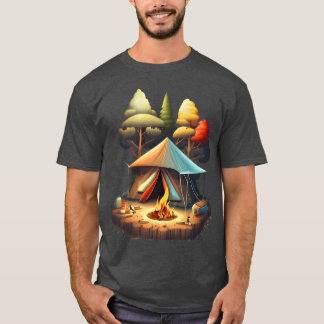 T-shirt Camping Inent Design girl