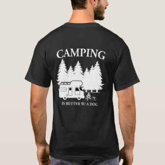 T-shirt Camping Is Better With A Dog Cute Outdoor Advent